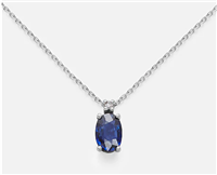 Collana Mikiko Donna in Oro bianco Zaffiro blu MD5181O4ZFD